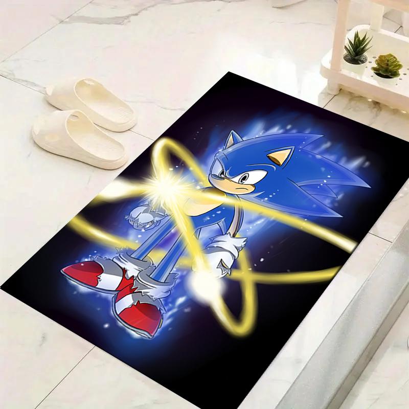 1Pc Sonic Energy Rings Rug, Office Carpet Indoor Outdoor Doormat, Non-Slip, Comfortable, Living, Christmas Halloween,  Xmas Gift L1209