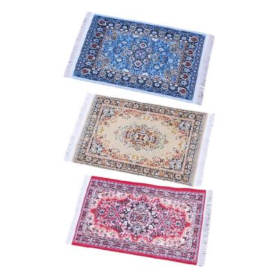 Multifunctional Miniature Doll House Carpet Turkish Design Floor Mat Fabric Safe For Kids Indoor Play Decoration