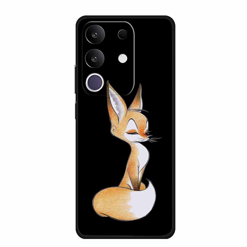 Cartoon Case For Vivo T4x 5G Case Soft TPU Black Silicone Back Cover For Vivo Y300T Y29 4G Phone Case Fundas Shockproof Coque