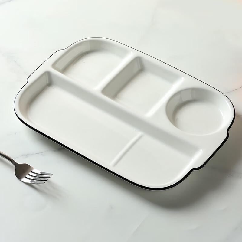 BJ Ceramic 5-Section Rectangular Dining Tray