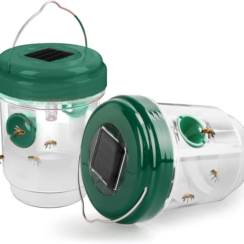 

2 шт. Солнечные ловушки для ос для улицы, подвесные, для летающих насекомых, мух, ос, комаров, шершней, убийца, ловец, приманка, ловушка БЕЗ ХИМИКАТОВ зелёный