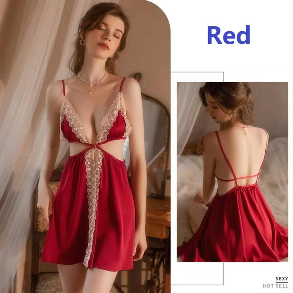 Babydoll Sexy Lingerie Chest Floral Pattern Embroidered Lace Slip Ribbon Sexy Underwear Shorts Camisole Nightgown 230203 [Loradouphi] Women's