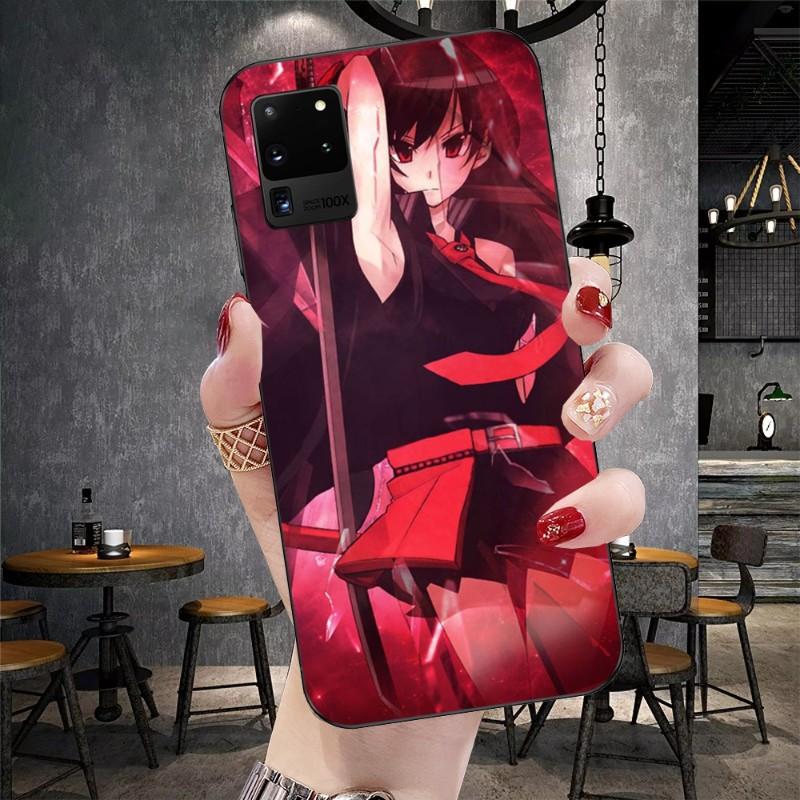 Akame Ga Kill Esdeath Phone Case For Samsung Galaxy S6 S7 S8 S9 S10 S21 S22 Plus Ultra Soft Black Phone Cover