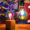 Stained Glass Light Bulb 4W St64 Led Light Bulb Painted Glass E26 Base Mosaic Night Lamp Home Decor Romantic Festive Atmosphere