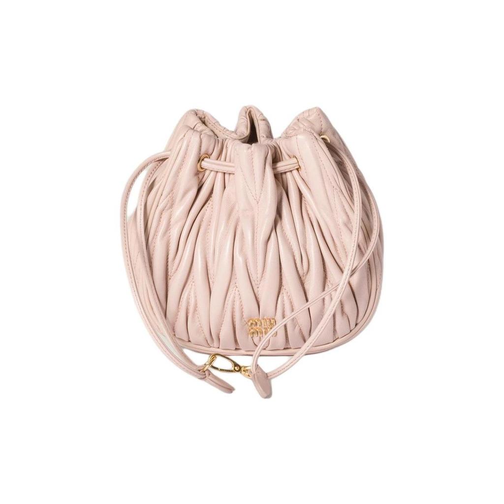 MIU MIU Matelassé Logo Lammleder Clutch Damen Clutch Rosa 5ND022_AFPP_F0236