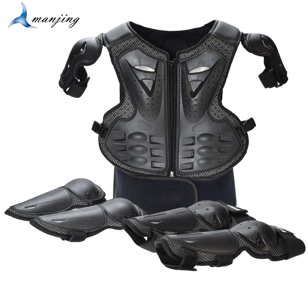 Kids Full Body Armor Motocross Off-Road Protective Vest Suit Anti-Impact with Knee & Elbow Guards for Boys And Girls 4-13 Years