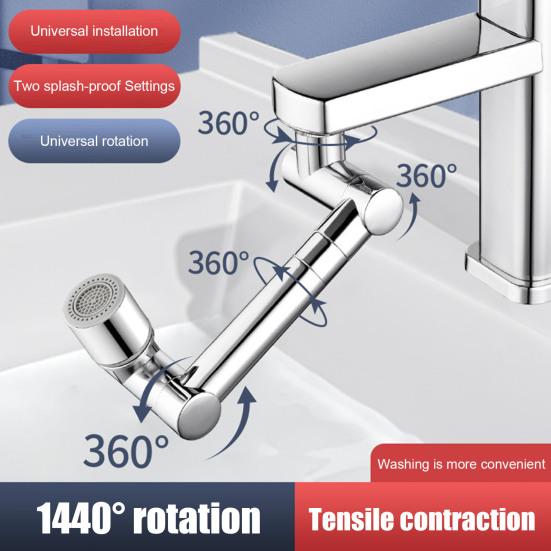 1/2Pcs Faucet Sink Extender Heavy Duty Swivel Aerator Rotating Faucet Extension