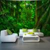 2D Exotic Jungle Tapestry Tropical Forest with Mossy Trees Wall Background Cloth