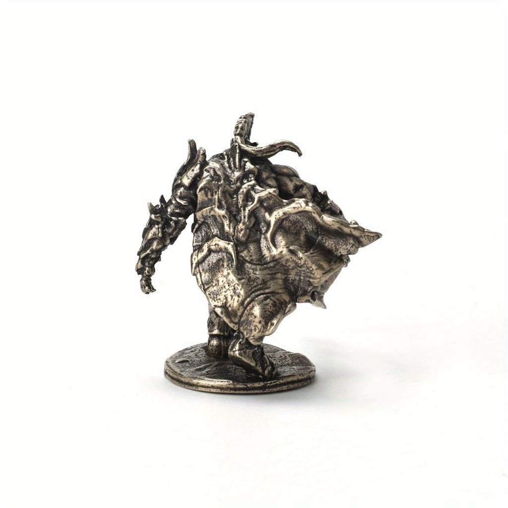 Vintage White Brass Tyrant Orc Soldiers Models Desktop Ornaments Decorations Game Miniature Figurine Accessories Men Gifts