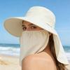 Sun Protections Meshes Fisherman Hat Hiking Outdoor Beach Cap Large Brims Sun Hat Men Women Breathable Fishing Cap