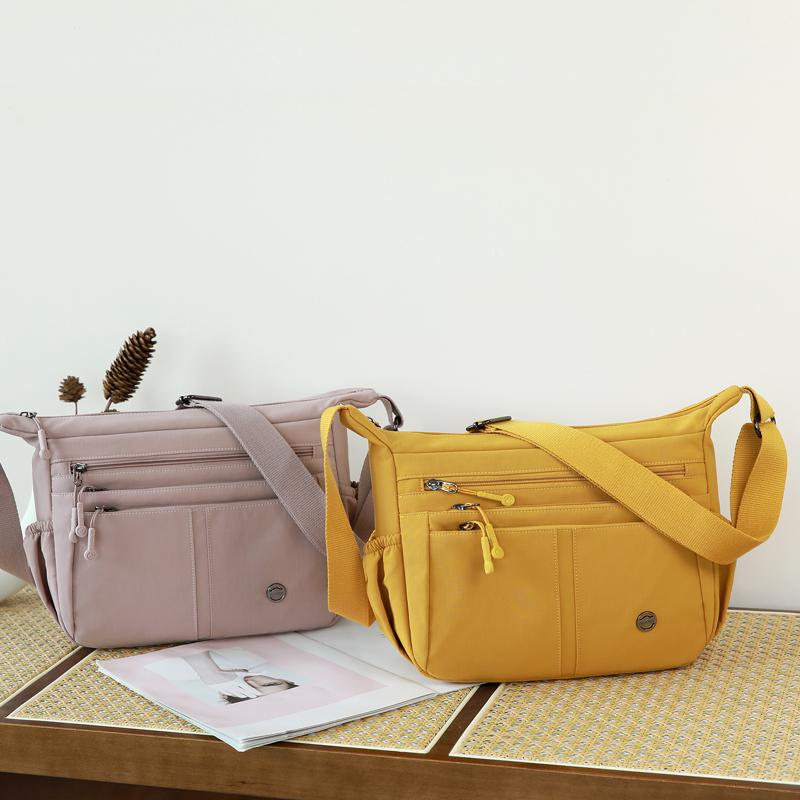 Damen Mehrfachfach-Tasche Schulter-Umhängetasche Leichte Nylon-Muttertasche