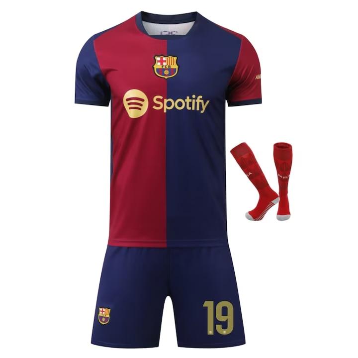 FC Barcelona Yamal 2024-25 Maglia Bambino Traspirante Asciugatura Rapida Blu Manica Corta Divisa Calcio Giovanile