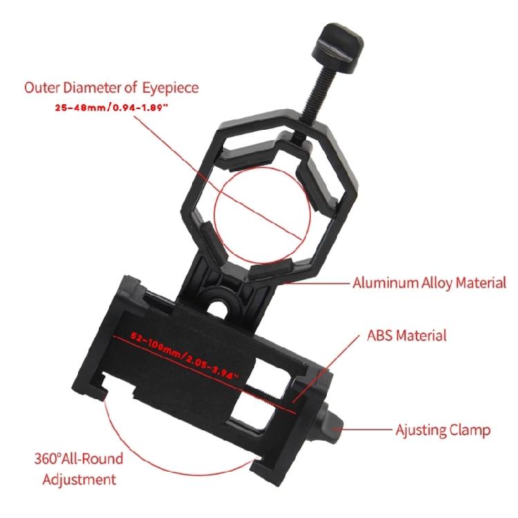 Universal Cell Phone Adapter Mount, Smartphone Mount, Spotting Scope Telescope