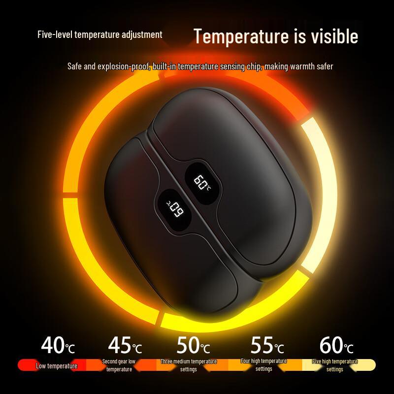 Magnetic Split Hand Warmer with Charging Case