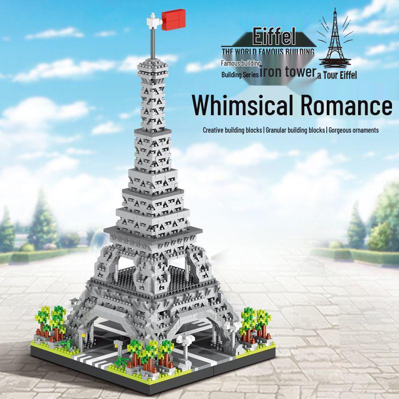 

Модель Эйфелевой башни, конструктор с подсветкой - блоки, совместимые с Lego XL (20x20x42 cm)