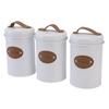 3PCS Food Sealing Storage Container Multifunctional Candy Tea Coffee Storage Canister for Kitchen Beige