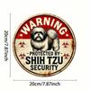 Vintage Tin Shih Tzu Dog Metal Wall Art Home Bar Garage Decor Sign