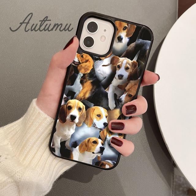 Roztomilý pouzdro na telefon s motivem psa Beagle pro iPhone 11 12 13 14 Pro Max mini X XR XS SE 2020 5 6S 7 8 Plus Samsung Galaxy S21 S22 Kryt skořepina