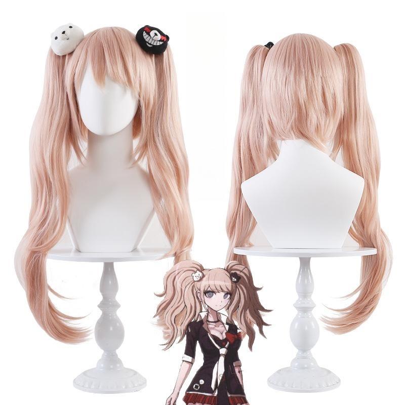 Anime Danganronpa Enoshima Junko Cosplay Uniform Cafe Work Clothes Short Skirt Double Tail Braid Wig Halloween Carnival Costumes