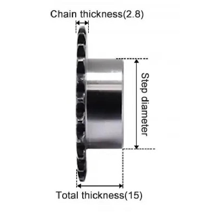 1pc 04C 40T Sprocket 40 Teeth Inner Hole 8/10/12/14/15mm 25H 45# Steel Sprocket Table Wheel Sprockets With Screw Hole M5