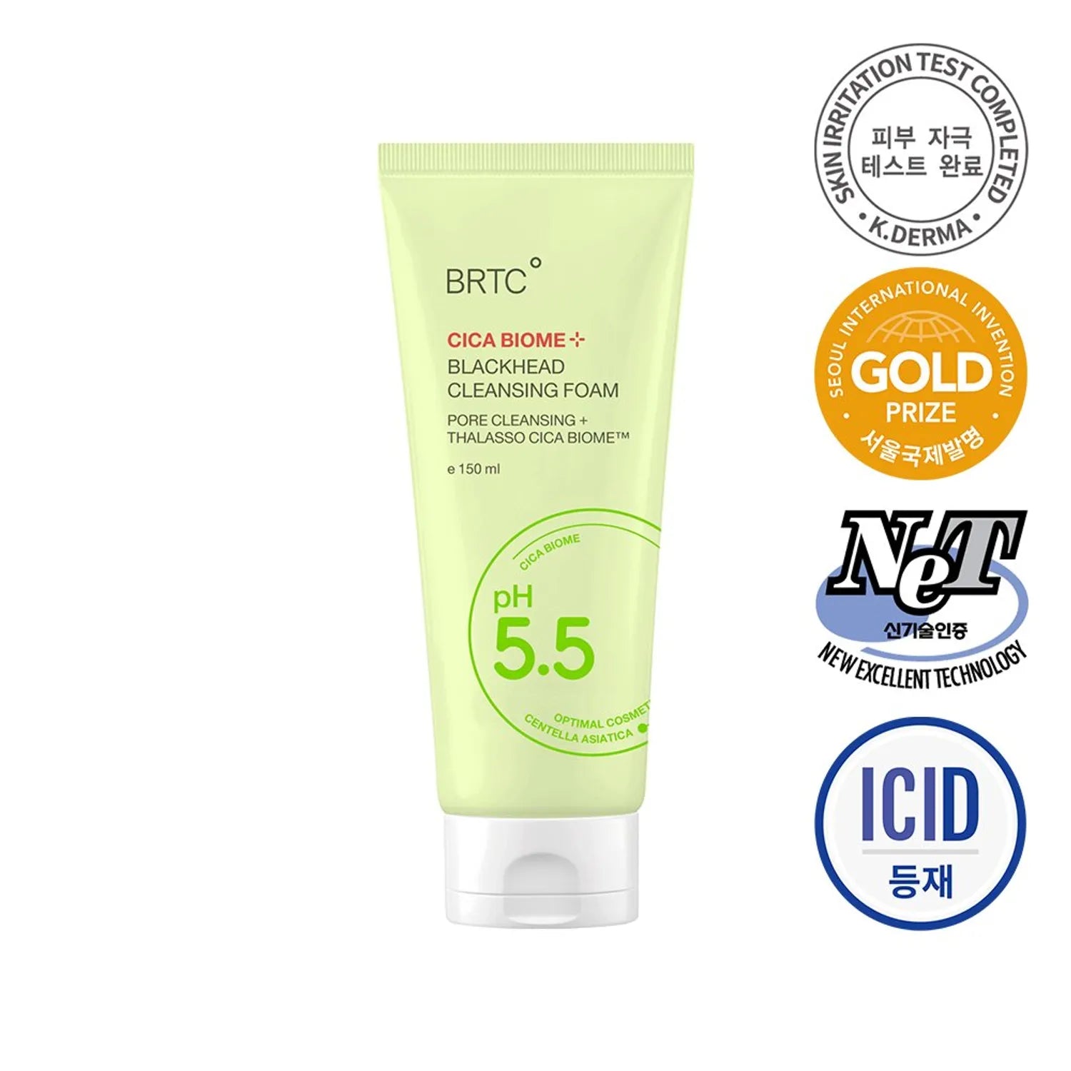 BRTC Cica Biome Blackhead Cleansing Foam 150mL | Presenting Hydrated Texture, Brightening, Smoothing Texture 150mL