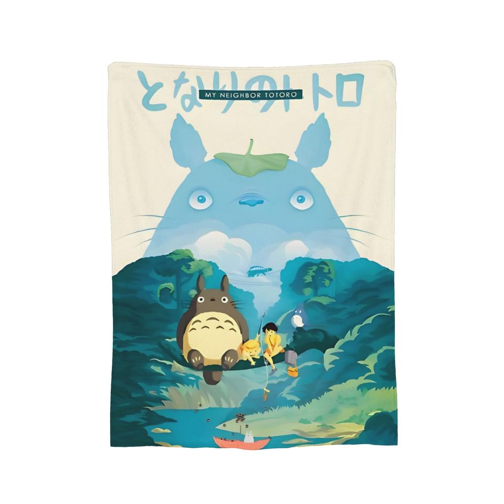 Cute T-Totoros Miyazaki Hayao Blanket Flannel Textile Decor Multi-function Super Soft Throw Blankets for Bed Office Bedspread