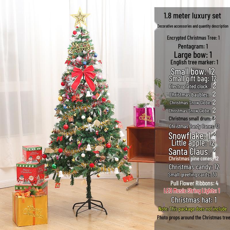 Christmas Tree Set with Window Decorations (60cm, 1.2m, 1.5m, 1.8m, 2.1m)