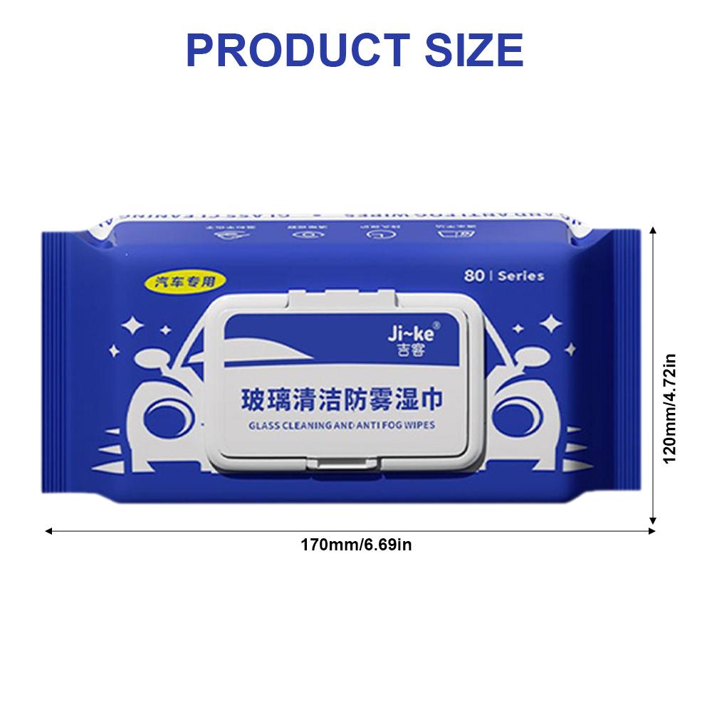 1/4PCs Car Glass Clean Wipes Anti-Fog Cleaning Tissues for Clear Vision Oil Stains Removal Dust Cleaner for Windows Windshields