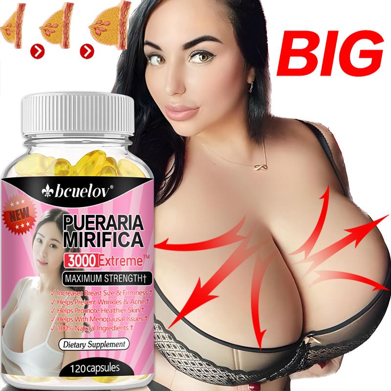 Pueraria Mirifica Extract Capsules 1000 Mg, for Breast Enlargement and Enhancement, 120 Capsules