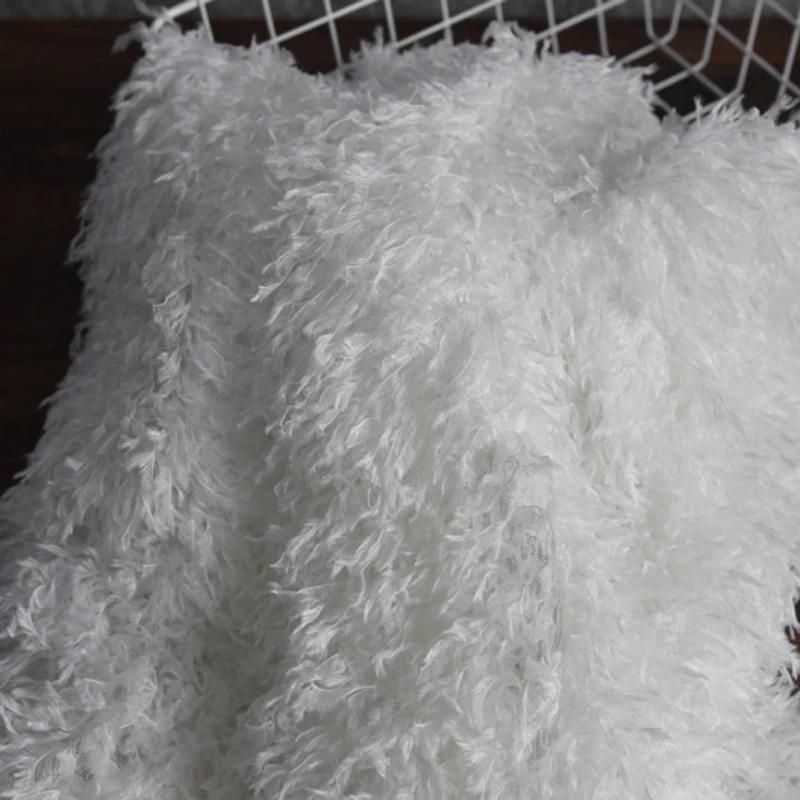 

Clothing Designer Fabric Simulation Feather Fringe Cloth Pendant Soft Fashion Handmade DIY Shooting Background Decoration 50x150cm