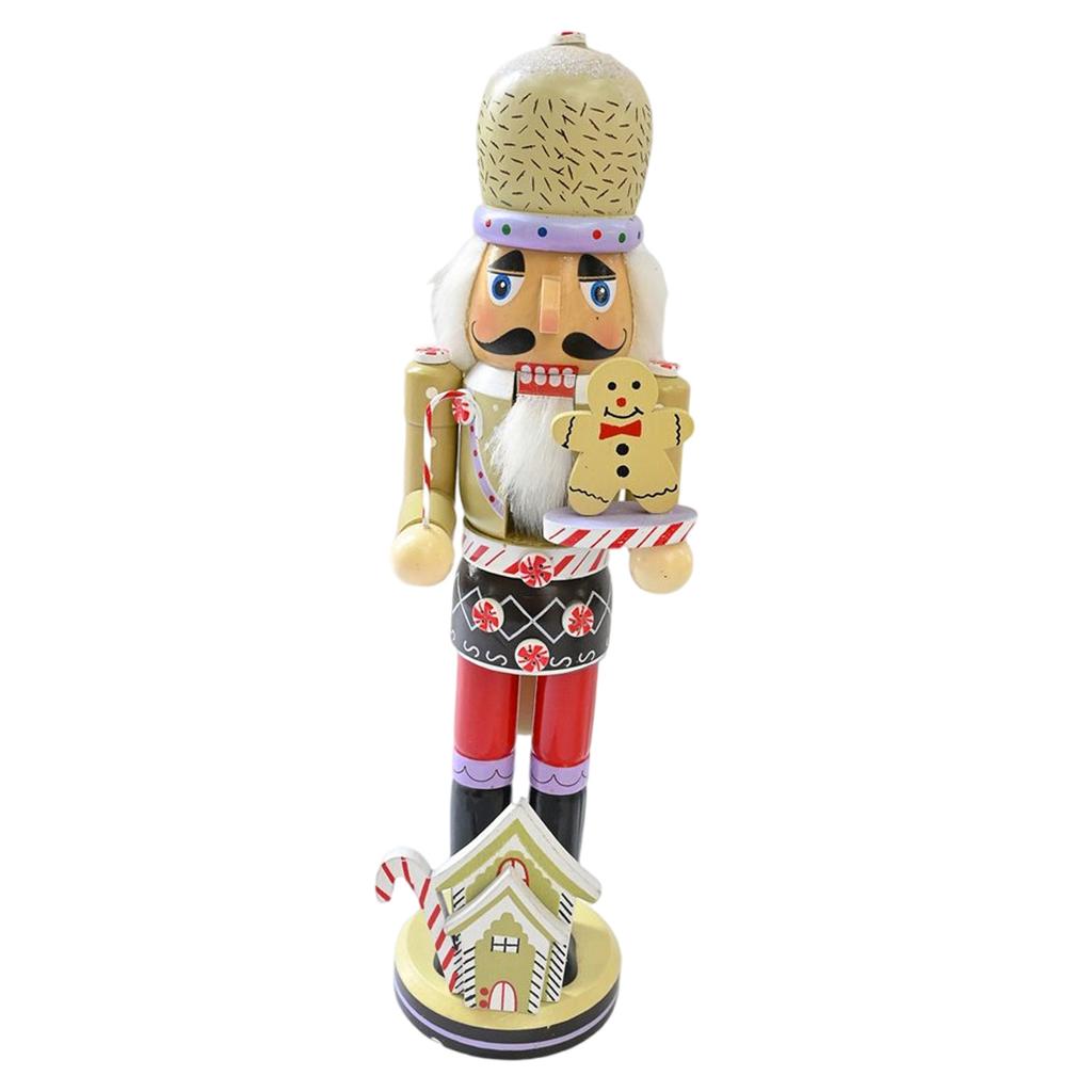 Patriotic Wood Nutcracker Soldier Figurine Patriotic Style Nutcracker Soldier Ornament Wood Figurine Christmas Decors