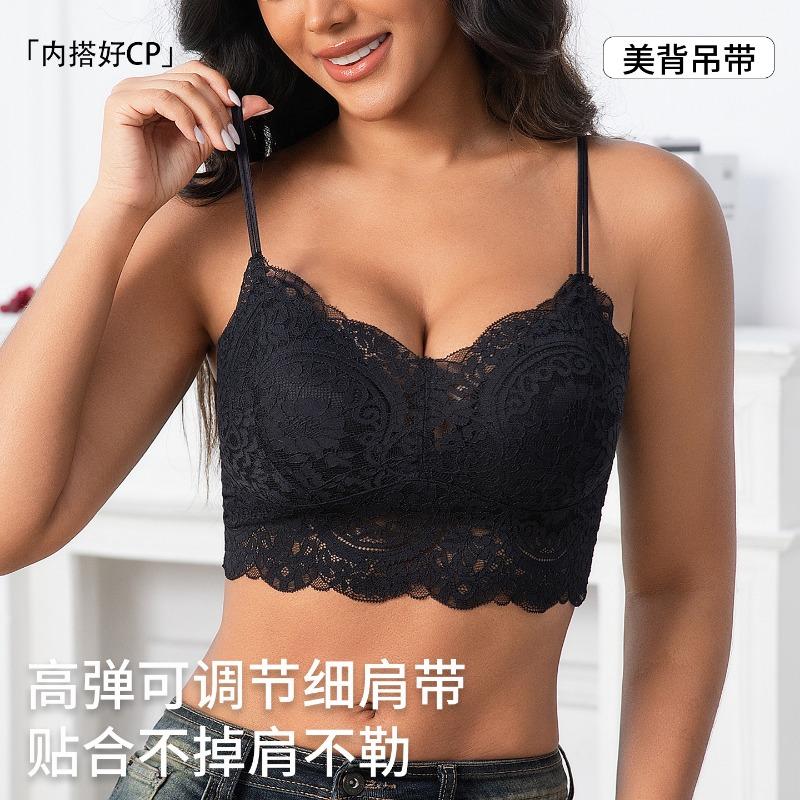 Women S Lace Backless Plus Size Bandeau Camisole Bra