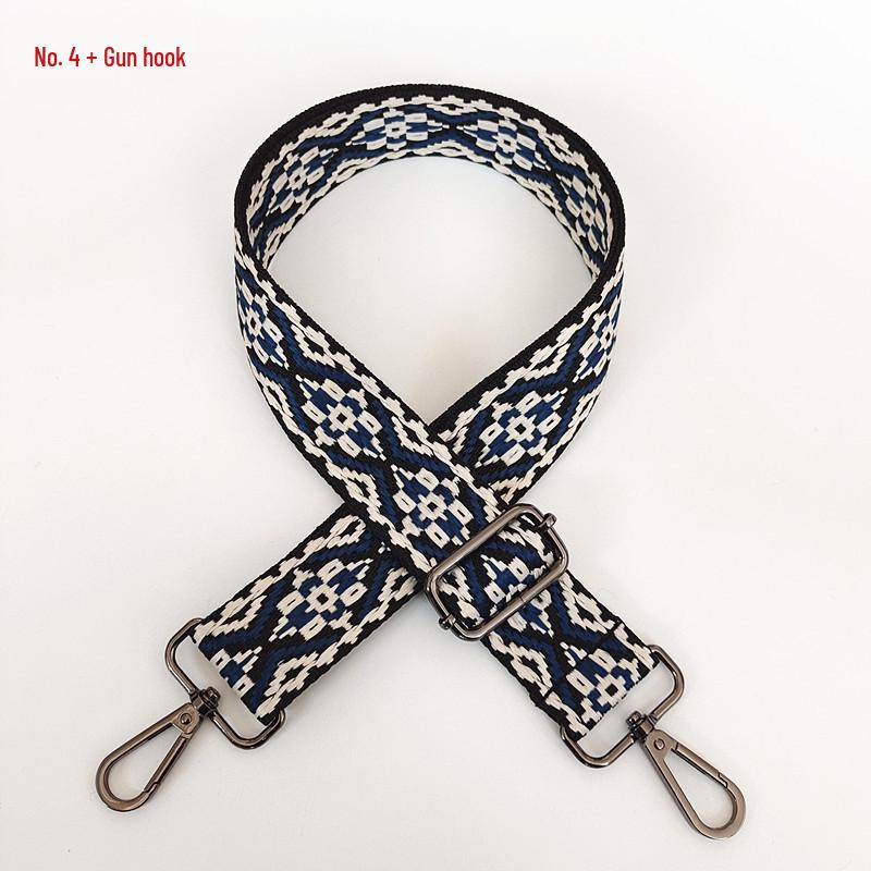 Colorful Jacquard Wide Shoulder Strap for Women's Bags - Canvas Crossbody and Backpack Accessory