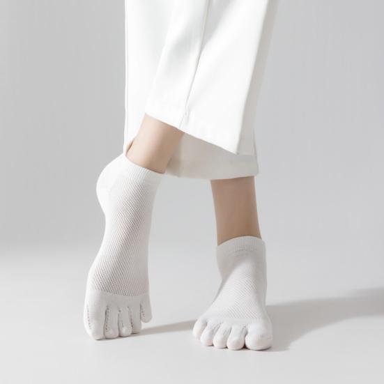 Five Toe Socks for Men Women Low Cut No Show Cotton Socks Athletic Running Ankle Socks for Yoga Sports