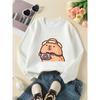European Sizes Girls' Crewneck Sweatshirt - Cute Bear with Camera Hat, Sportswear And Casual Wear, Soft And Comfortable