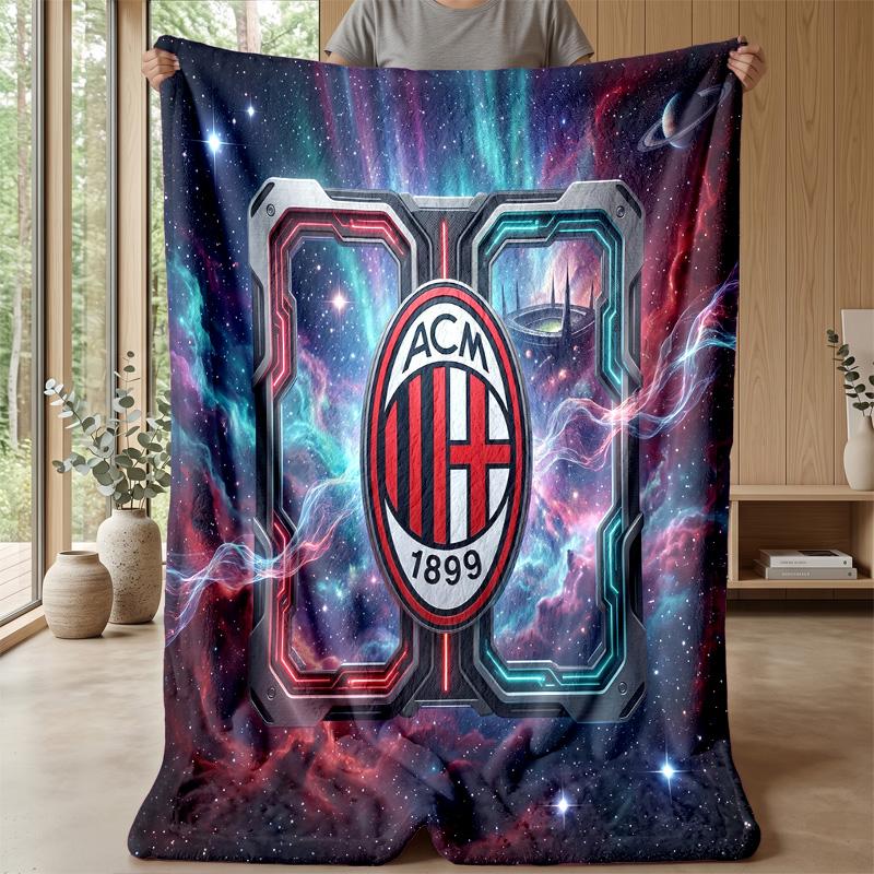 AC Milan Theme blanket Soft Flannel Blanket Plush Throw Blanket Cozy Sofa Bed Blanket for Home Decor