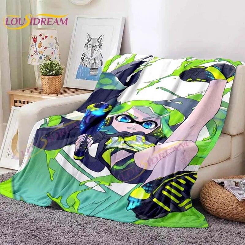 3D Cute Shooting Game Flannel Blanket Throw Blanket for Living Room Bedroom Bed Sofa Picnic Cover Blanket Kids Room Home Decor
