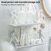 White Color Wall-Mounted Storage Rack Waterproof Design Office Storage Accessories  Home Storage