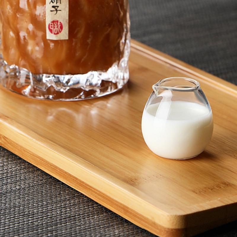Glass Milk Cup High Borosilicate Handmade Clear for Dining Table