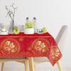 New Year'S Theme, Disposable Pe Tablecloth, New Year'S Thickened And Durable, Suitable For Party/Picnic/Household