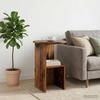 Side Table Made of Reclaimed Wood Ø 39.5 x 55 cm Engineered Wood
