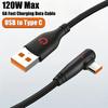 0.25m 1m 2m 120W Braided 90-Degree Elbow Fast Charging USB To Type-C Cable for Gaming for 16 15 14 13 12 Redmi K50