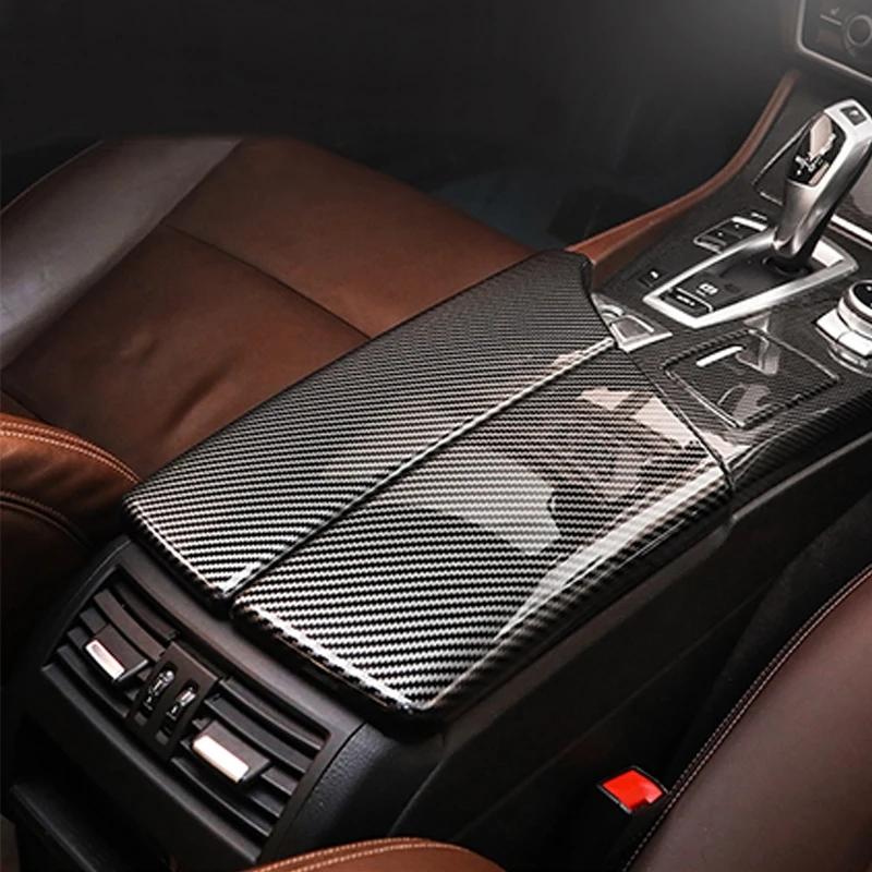 For BMW 3 5 7 Series 3GT 5GT 6GT X3 X4 X5 X6 X7 Carbon Fiber Car Center Armrest Box Protective Cover Seat Arm Rest Box