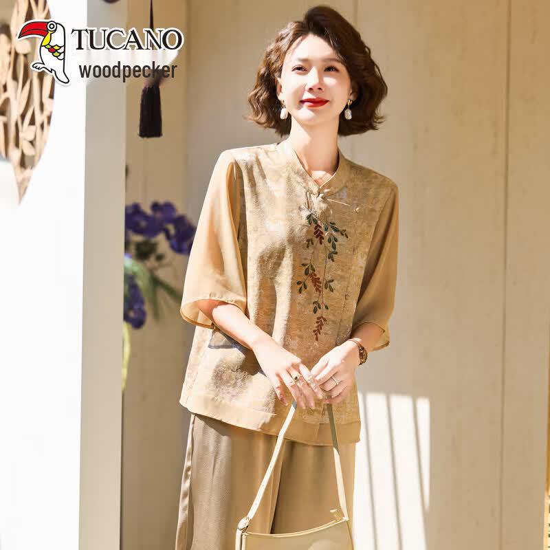 

TUCANO Women s New Chinese Style Summer Two-Piece Set