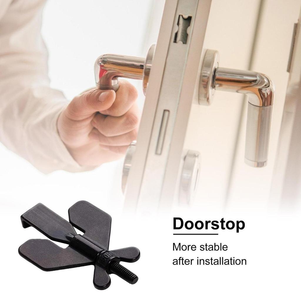 1 Pc Door Lock Anti-Theft Door Stopper Safety Device Portable Security Lock Gold/black For Travel Trip Home Hotel Supplies