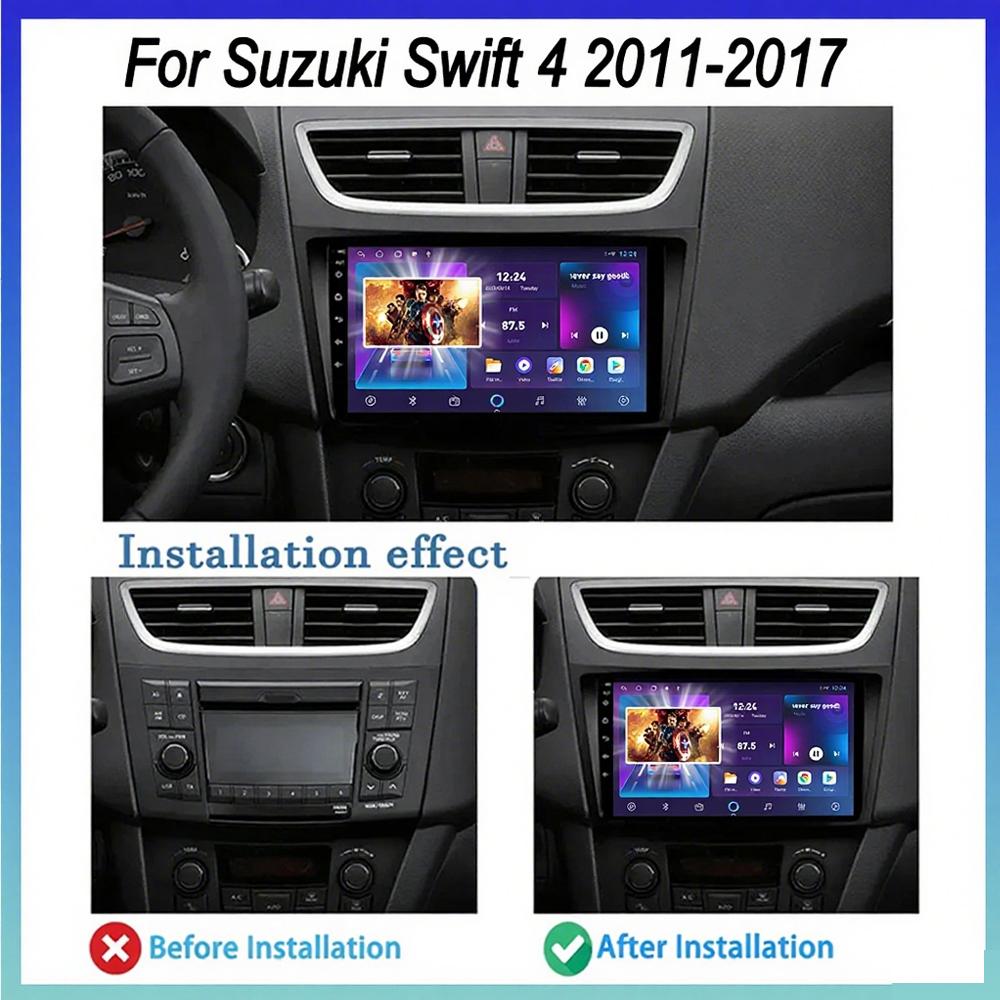 Car Radio 2 Din Android 17 For Suzuki Swift 4 2011-2017 Wireless Carplay Stereo Multimedia Player Navigation 4G WiFi Head Unit