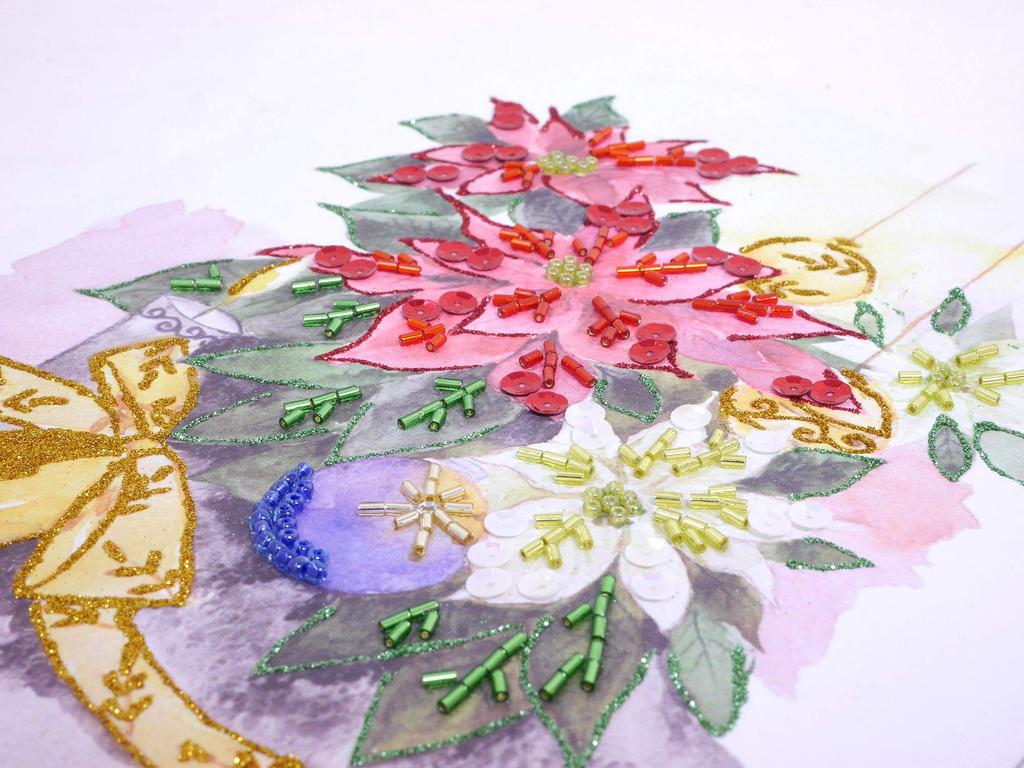 MIYUKI Bead Kit, Bead Decor Kit Part 20, Flower Decor 12 Months Series, Poinsettia, December BHD-141