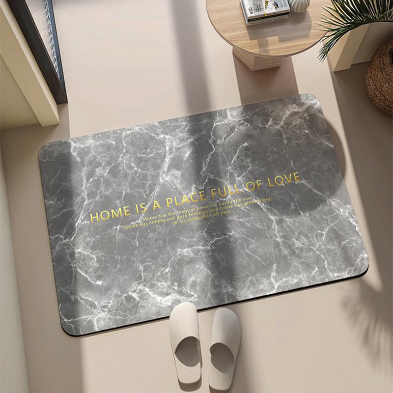 Diatom Mud Bathroom Bath Mat Rug Diatomite Pad Super Absorbent Bath Carpet Non-slip Quick Drying Shower Bathtub Foot Mat Doormat