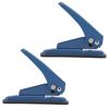 2pcs Hole Puncher Single Navy Blue Leverage Structure Punching Tool for Office Home School