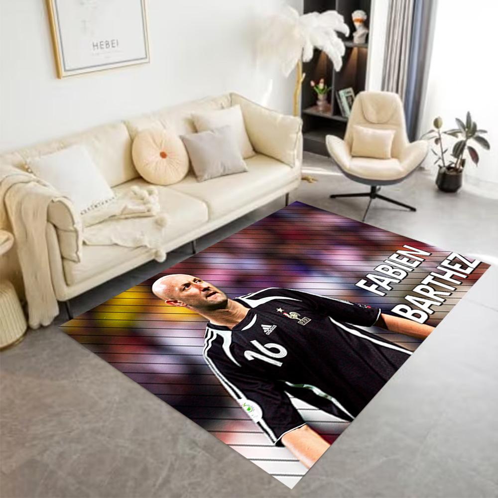 Football Player Action Floor Rug Office Rug Suitable for Entryway Outdoor Foyer Dining Room Anti-slip Rug Decorate Offices